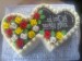Pišktový dort - spojená srdce - pro nevěstu. Loučení se svobodou